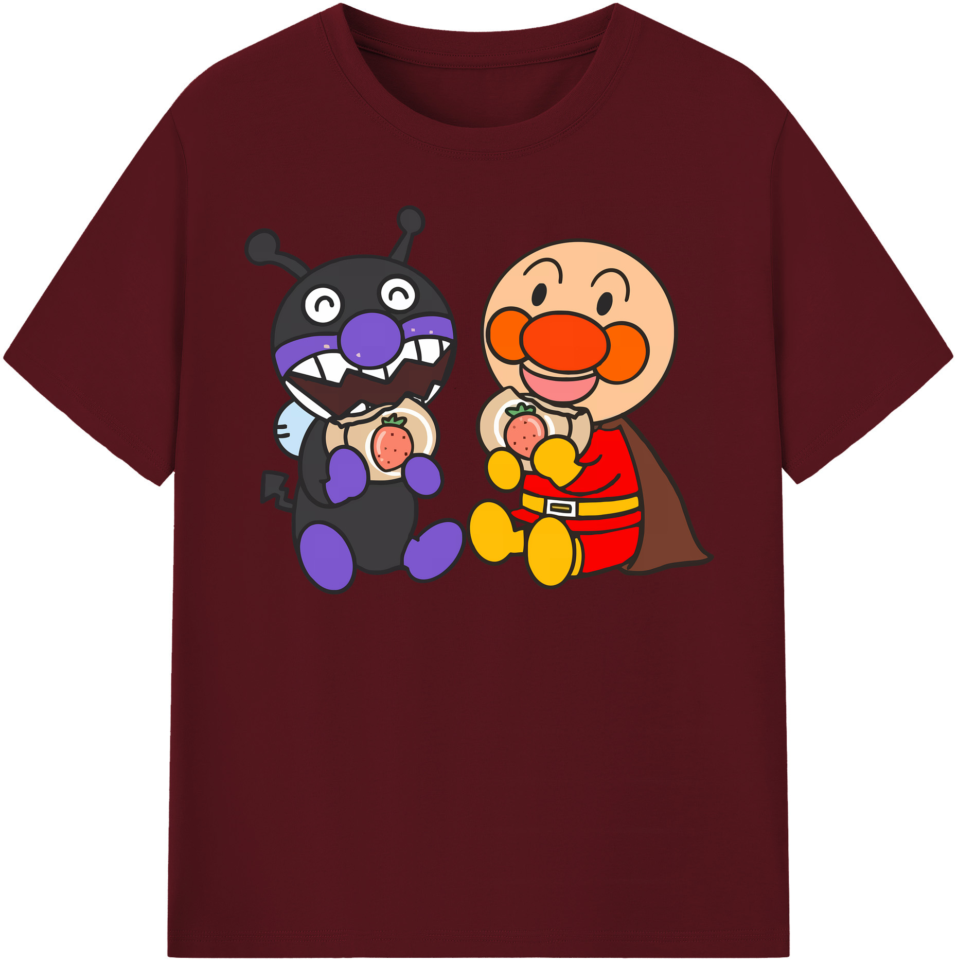 （画像用） アンパンマン Anpanman 綿100％半袖Tシャツ（フロントプリント）